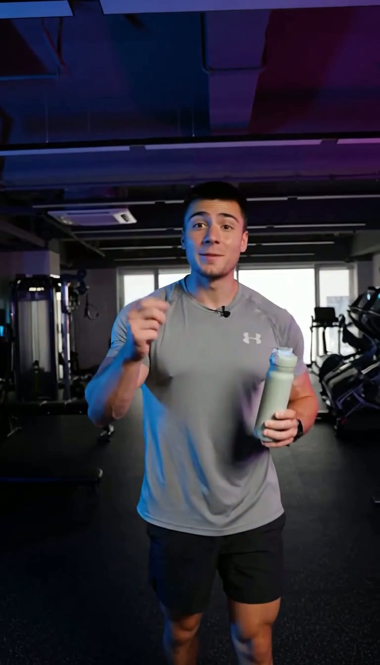 Fitness bottle hype ad — poster frame